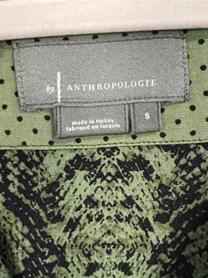 Anthropologie Rachel Tunic Dress Green Snake Print Size Small thumbnail 4