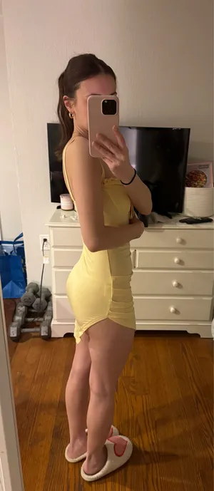 Shein Yellow Bodycon Dress thumbnail 2