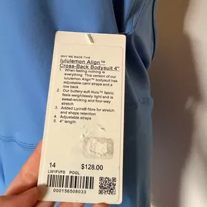 Lululemon Athletica Blue Cross-Back Bodysuit thumbnail 5
