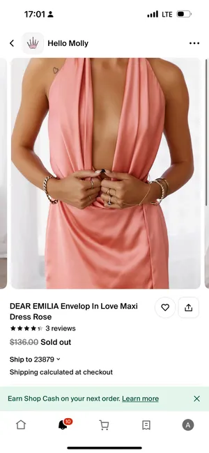 Hello Molly DEAR EMILIA Envelop In Love Maxi Dress Rose thumbnail 3