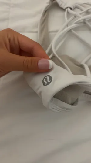 white lululemon sports bra  thumbnail 3