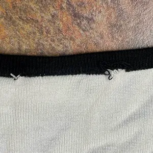 Cato White Sweater Black Outline 3/4 Sleeve XL Top thumbnail 11