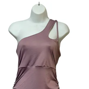 The Fashion Poet Mauve One Shoulder Ruched Bodycon Midi Dress XL Cutout Purple thumbnail 4