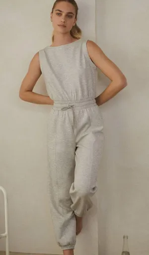Abercrombie YPB neoKnit Grey Jumpsuit thumbnail 1