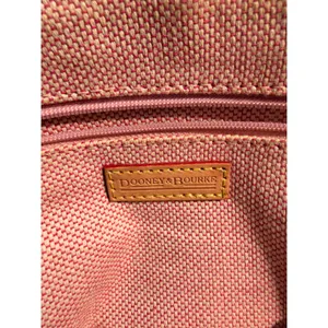 Dooney & Bourke Monogram Canvas Tote Bag Beige Tan Leather Trim J6856915 thumbnail 7