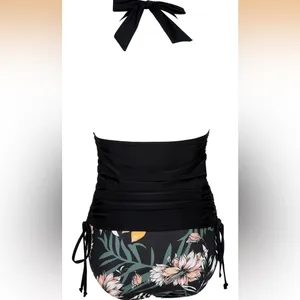 Suuksess Tummy control push up halter tankini top swimsuit high waisted bottoms thumbnail 3
