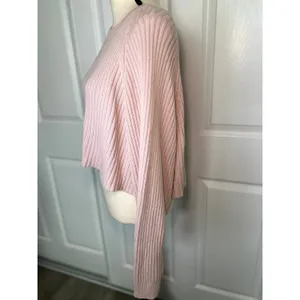 Aeropostale Pink Ribbed Knit Cropped Sweater‎ Long Sleeve Women's XL thumbnail 2