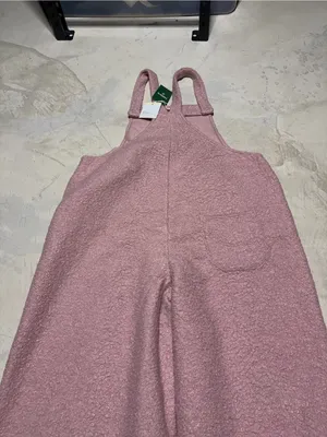 Halara adjustable straps casual teddy Cozy Pink Overalls NWT 1X thumbnail 13