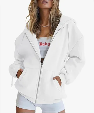 White Jacket Old Navy Zip-Up thumbnail 1