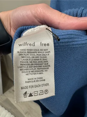 Wilfred Free Cut Out Knit Mini Dress Blue thumbnail 7