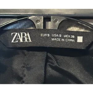 Zara Womens Coat  Button Up Lined Structured Stretchy Striped Gray Preppy Small thumbnail 6