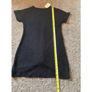 CUPSHE Waffle Knit Twisted Beach Dress / Cover-Up Black Size Small NWT thumbnail 7