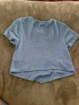 Light blue PacSun crop top thumbnail 2