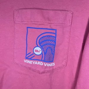 Vineyard Vines Size Medium Long Sleeve Pink Lacrosse Pocket Tee Shirt thumbnail 4