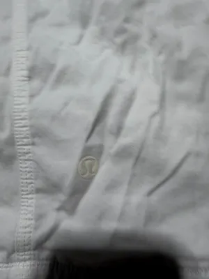 Lululemon Lightweight White Hooded cardigan m with Heather Gray/cream Sleeves 6 thumbnail 14