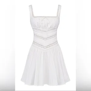 HOUSE OF CB 'Tiffani' White Lace Trim Mini Dress thumbnail 3