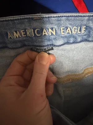 NWOT American Eagle distressed super high-rise jegging stretch light wash 14. thumbnail 5