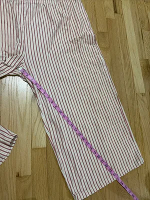 Storq Cotton Tan Red Striped Pull on Wide Leg Pants Sz 3XL thumbnail 5
