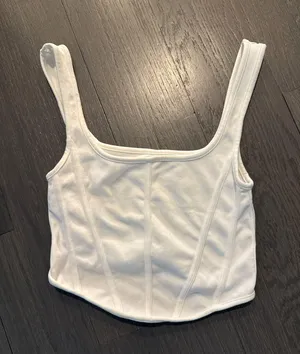 White Suzette collection tank top thumbnail 1