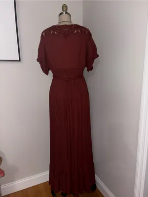 Free People Colette Maxi Dress Size Small Retail $198 Cinnamon thumbnail 8