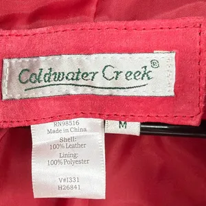 Coldwater Creek Y2K Suede Jacket Sz M Red Boho Western Snaps Cottage Ranchcore thumbnail 10