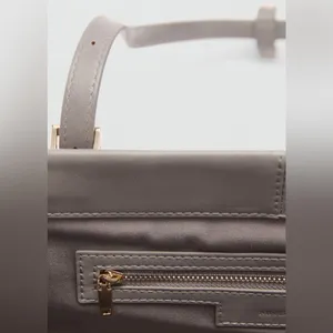 Mango MNG - gray top handle shoulder faux leather bag thumbnail 4