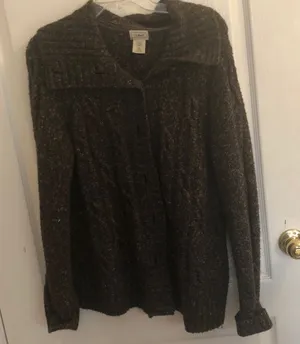 L.L. Bean Brown Wool Blend Sweater thumbnail 1