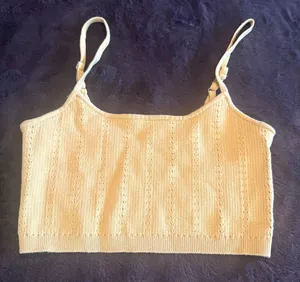 Free People Intimately Butter Yellow Brami Cami bralette crop tank‎ XS soft knit thumbnail 1