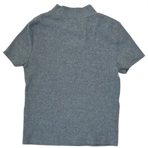 SO Juniors M Mock Neck Crop Tee Ribbed Heather Gray thumbnail 2