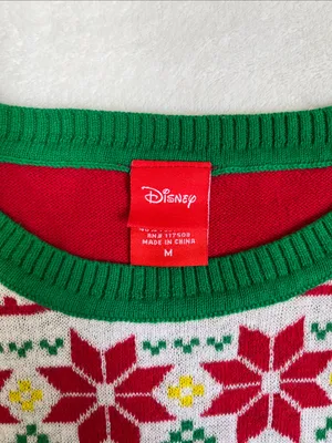 Disney Women's Long Sleeve Christmas Sweater Size Medium thumbnail 4