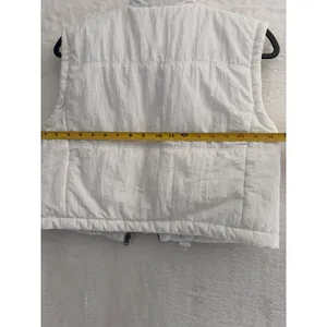 Thread & Supply Ivory Puffer‎ Vest Zip Front Quilted Sleeveless Jacket XS thumbnail 9