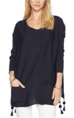 Lilly Pulitzer Elba tunic sweater black xxs thumbnail 1