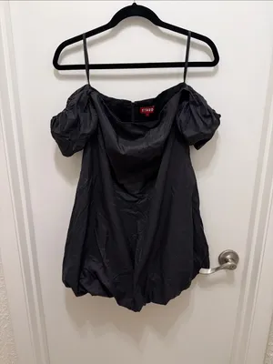 Staud Black Bubble Mini Dress thumbnail 2