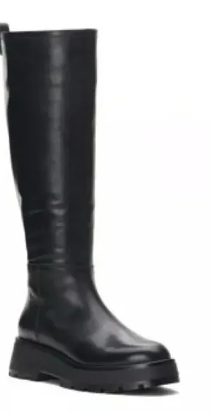 Vince Camuto 8.5 Leather Nettrio Knee High Riding Boot Chunky Plaform Biker 90s thumbnail 1