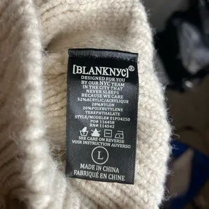 [BLANKNYC] Beige Crew Neck Cable Knit Cut Out Cold Shoulder Sweater Size Large‎ thumbnail 7
