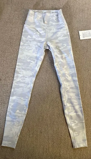 White Lululemon Camo Leggings thumbnail 1