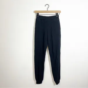 L'AGENCE Luxe Lounge The Moss Jogger Pant in Black thumbnail 2