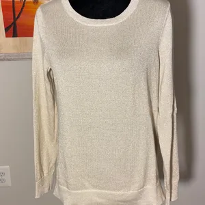 Ann Taylor Loft, Gold Sweater EUC thumbnail 5