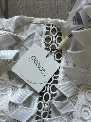Peixoto White Eyelet Lace Mini Dress thumbnail 3