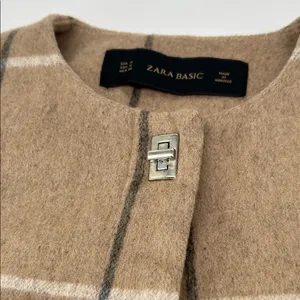 Zara Beige Wool  Jacket with Silver Hardware bust 34 length 20 thumbnail 3