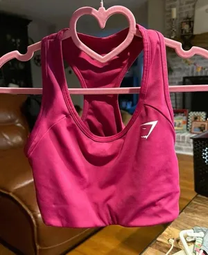 Gymshark Pink Sports Bra women's medium thumbnail 1