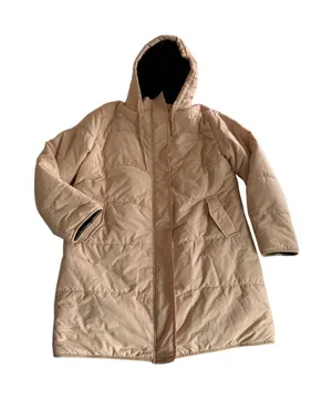 Women's DAMAGE Faux Fur Lined Hooded Zip Coat Size Large #260251 thumbnail 1