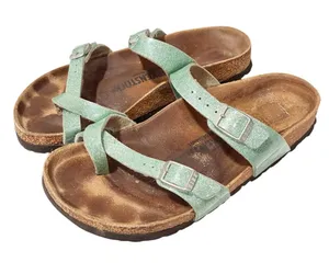 Birkenstock Mayari Metallic Glitter Aqua Sandals Womens Size 7 thumbnail 1