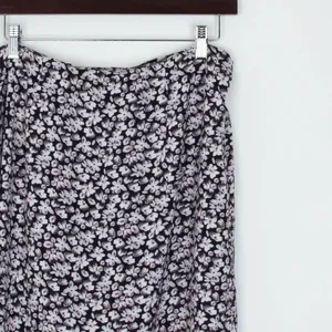 Abercrombie & Fitch Womens Floral Twist High Slit Midi Skirt Size L Dainty Fairy thumbnail 8