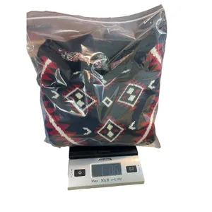 Lauren Ralph Lauren Southwestern Aztec Black Red Knit Sweater Womens M READ thumbnail 12