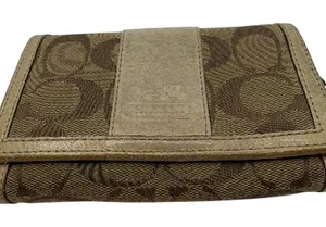 Coach Brown Signature C Canvas Bifold Wallet thumbnail 1