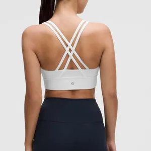 Lululemon Energy Bra long line strappy sports womens Gray size 2 medium support thumbnail 4