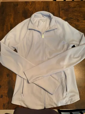 light blue Athleta sportswear jacket thumbnail 1