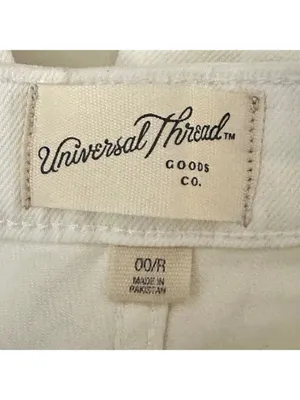 Universal Thread NWT High-Rise Flare White Denim Jeans Size 00 thumbnail 8