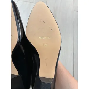 Field & Manor Black Patent Leather Pointed Toe Block Pumps Made in‎ Italy S 6.5 thumbnail 6